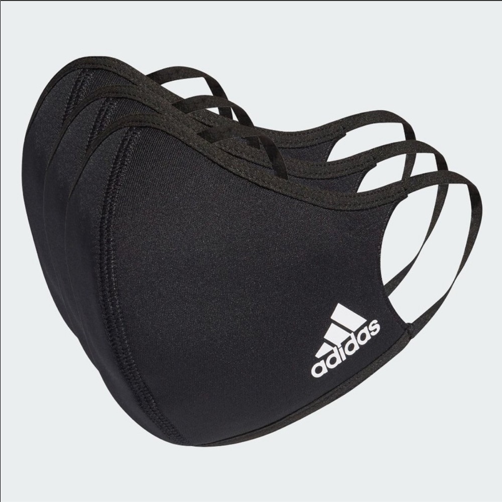 NIP Adidas Face Mask 3 Pack Adult M/L Black